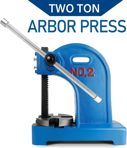 Vista 2 de Generic Prensa manual de árbol de 2 toneladas de hierro fundido resistente, 8.5 pulgadas de altura máxima, para sellar, doblar, estirar, formar
