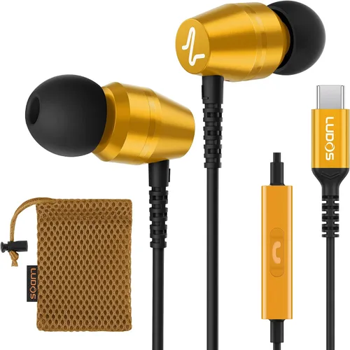 Vista 11 de LUDOS OMNITONE Auriculares con cable in-ear, 5 años de garantía, auriculares con micrófono, conector de 3.5 mm, auriculares con cable