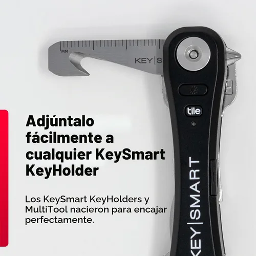 Vista 3 de KeySmart MultiTool - Herramienta multiusos 5 en 1 para llavero con abridor de cajas, regla, barra de palanca, destornillador Phillips y cabeza