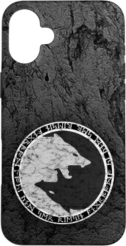 Vista 23 de Fenrir Wolf of Odin in Circle of Norse Runes Case for iPhone 17