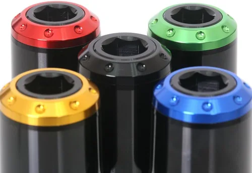 Vista 3 de Atom CNC Bar End Pesos para Yamaha Xmax 300 2017 – 2018, Negro