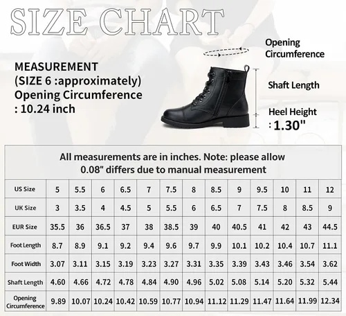 Vista 6 de Vepose Botines de moda para mujer, botines de tacón bajo con cordones para mujer
