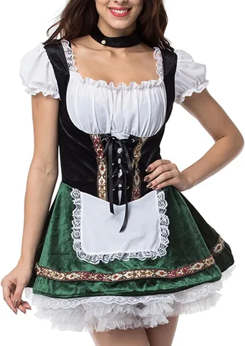 Vista 3 de Oktoberfest - Vestido de carnaval con hombros descubiertos, para mujer