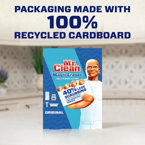 Vista 7 de Mr. Clean Magic Eraser Almohadillas de limpieza originales, limpiador multiusos, suministros de limpieza de baño, limpiador multiusos, blanco, 6