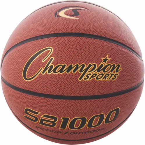 Vista 7 de Champion Sports Composite Basketball – Indoor/Outdoor Play – Official, Intermediate & Junior Sizes – Durable Grip & Air Retention