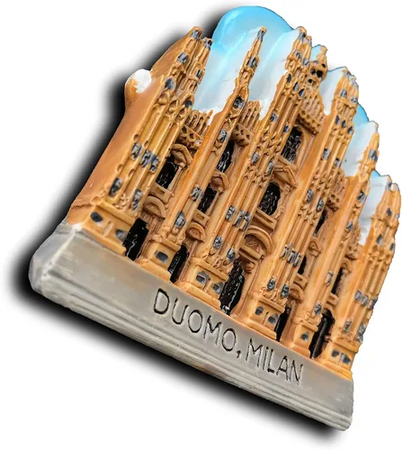 Vista 3 de 3D Duomo Milán catedral imán nevera,Fontana di Trevi viaje etiqueta engomada recuerdo,Catedral de Milán Italia Europea Hogar & Cocina Decoración