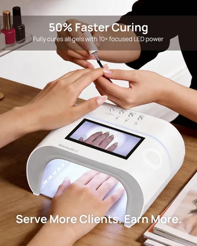 Vista 5 de Lámpara de uñas LED UV para uñas de gel – O NAIL AI Smart Precision Scan reduce la exposición a los rayos UV, secador de uñas de 109 LED
