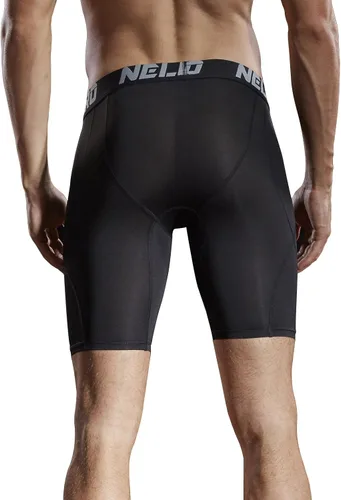 Vista 4 de NELEUS Paquete de 3 pantalones cortos de compresión para hombre