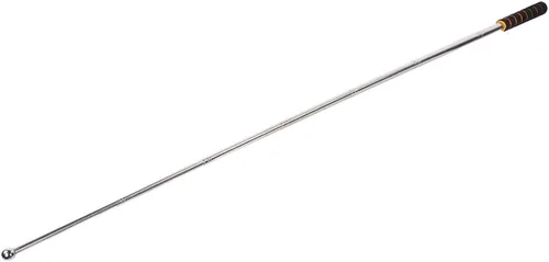 Vista 3 de Martillo de inspección para el hogar, acero inoxidable, plata, mango de esponja antideslizante, 51.18 pulgadas