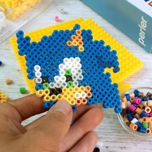 Vista 7 de Perler 80-57249 Sonic the Hedgehog Deluxe Fused Bead - Kit de actividades Sonic el erizo