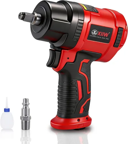 Vista 9 de XIIW Llave de impacto angular de 1/2 pulgada, par máximo de 910 pies-libras, diseño compacto y ligero de 3.63 lb, pistola de aire de impacto mini