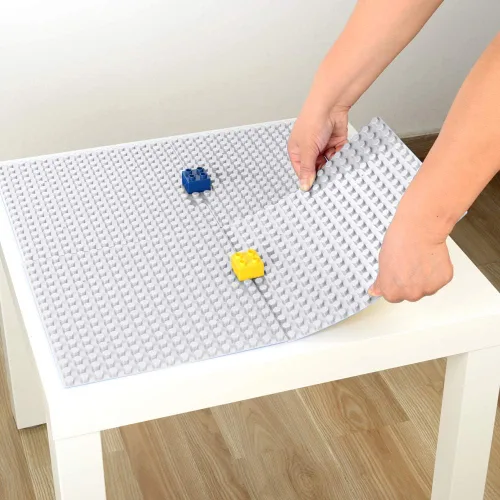 Vista 4 de MIMAX Placas base autoadhesivas compatibles con DUPLO, placa base para despegar y pegar para mesa de juego o pared de bricolaje, paquete de 4