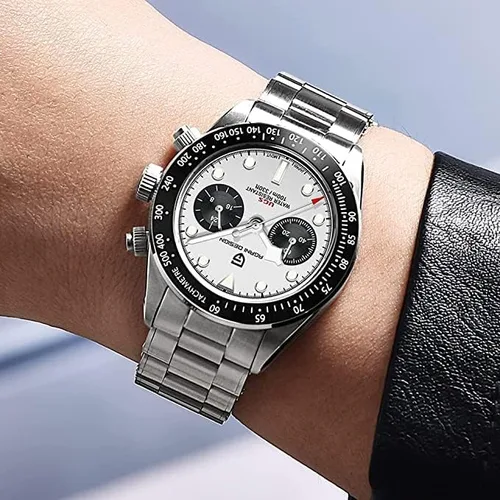 Vista 5 de LACZ DENTON Pagani Design PD1644 Relojes de cuarzo para hombre, acero inoxidable, cronógrafo, impermeable, 100M, reloj deportivo para hombre, regalo