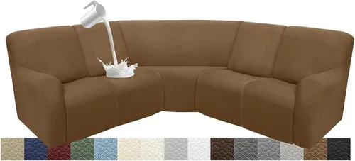 Vista 75 de Fundas impermeables de sofá reclinable modular para sofás reclinables, lavable en forma de L, para perros, fundas elásticas para sofá reclinable