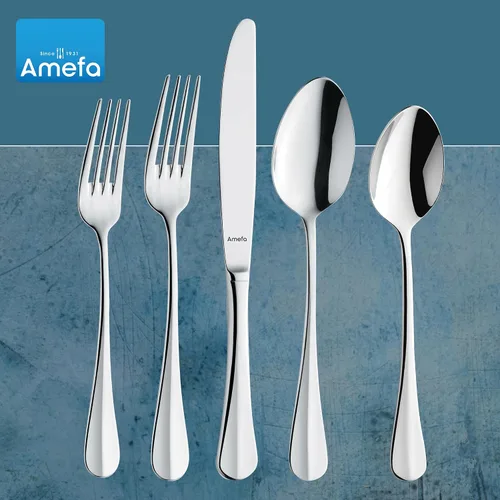 Vista 7 de Amefa Baguette - Juego de cubiertos (20 unidades), color plateado