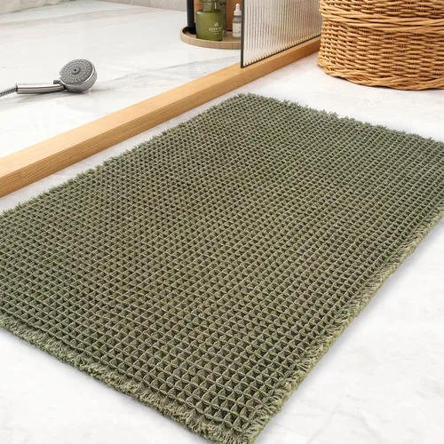 Vista 15 de Alfombra Tapete de Baño con Textura Waffle, Tapetes de Baño Súper Absorbentes Antideslizantes Ultra Suaves Lavables a Máquina, Alfombras de Baño