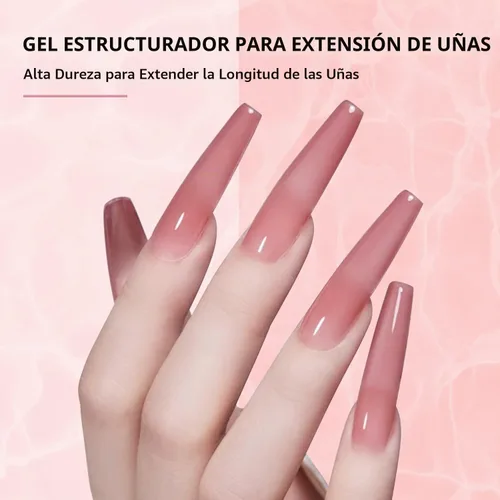 Vista 5 de JODSONE Gel Constructor para Uñas, Juego de 4 Piezas de 10ML, Fortalecedor de Puntas y Extensiones de Uñas, Necesario de Curación con Lámpara