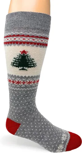 Vista 5 de WARRIOR ALPACA SOCKS - Calcetines acogedores de lana de alpaca divertidos de estilo novedoso/camping para hombres y mujeres Suaves, cálidos Negro