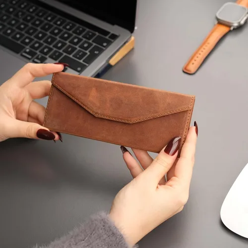 Vista 3 de Egypt Triangle Design - Funda de cuero para lentes de sol y gafas de sol