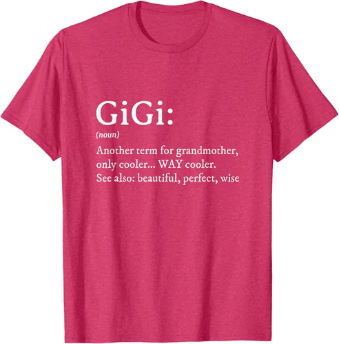 Vista 33 de Gigi Definition - Camiseta de regalo para abuela, cumpleaños y abuela, Negro