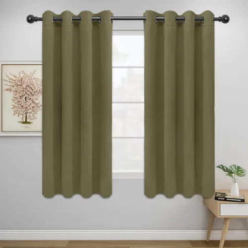 Vista 203 de Easy-Going - Cortinas opacas para dormitorio, aislamiento térmico sólido con ojales, cortinas de ventana para reducción de ruido, cortinas