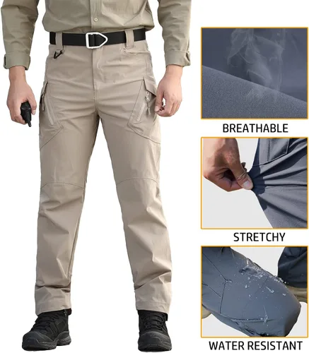 Vista 4 de ReFire Gear Pantalones tácticos de secado rápido para hombre, ligeros de verano, para exteriores, senderismo, cargo