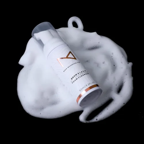 Vista 2 de M - Limpiador permanente de espuma para cejas y pestañas para extensiones de pestañas, microblading, polvo de cejas, cejas, nano cejas, maquillaje