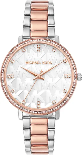 Vista 9 de Michael Kors Pyper - Reloj de acero inoxidable para mujer, con correa de acero, cuero o silicona