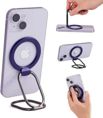 Vista 9 de Soporte magnético para anillo de teléfono, agarre extraíble y soporte para MagSafe