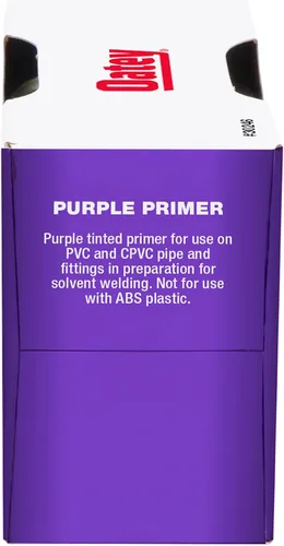 Vista 5 de Oatey 30246 4 oz. Cemento transparente de PVC regular y 4 oz. NSF Purple Primer Handy Pack