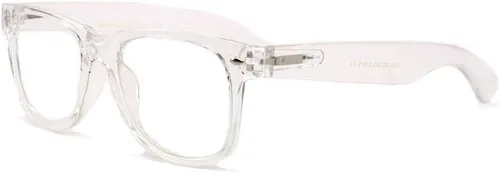 Vista 3 de Anteojos de lectura blancos/transparentes, cómodos, elegantes, para lectura, aumento Rx