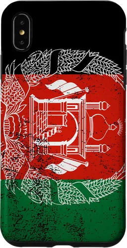 Vista 11 de iPhone 11 Pro Max Grunge bandera de Afganistán Vintage South Asia Pashto Dari estuche de regalo