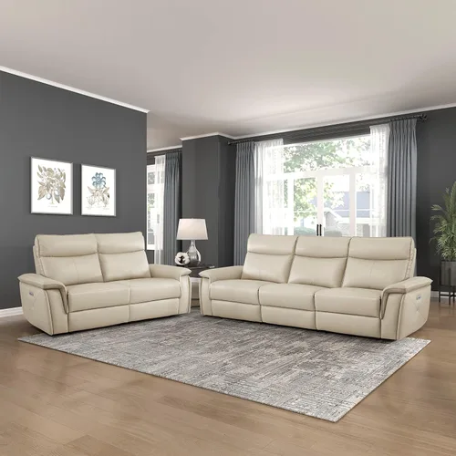 Vista 18 de Lexicon Raelynn Power - Sofá reclinable doble, color marrón oscuro