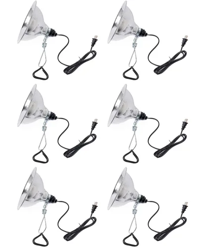 Vista 13 de Simple Deluxe Enchufe de luz de abrazadera con reflector de aluminio de 5.5 pulgadas, apto para lámpara de máximo 60 vatios (sin bombilla incluida)