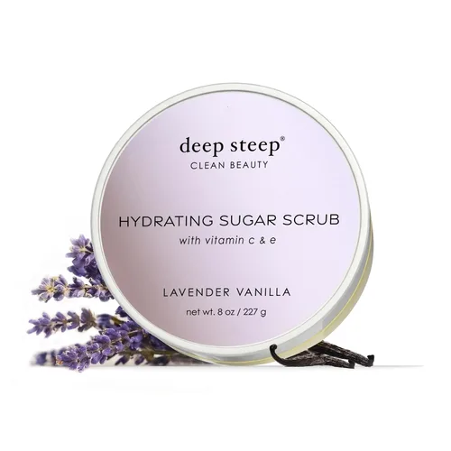 Vista 14 de Deep Steep Exfoliante de azúcar, vainilla de azúcar morena, 8 onzas, exfoliante corporal con aceite de coco orgánico, manteca de karité y aceite