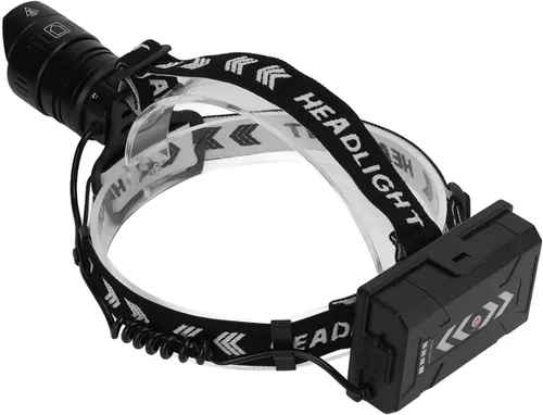 Vista 7 de Potente linterna LED recargable, ángulo ajustable de 90 grados, aleación de aluminio - sensor infrarrojo, carga rápida USB, campamento al aire libre