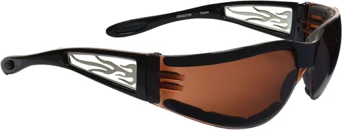 Vista 10 de Anteojos de sol con espuma, para motocicleta. Con diseño de llamas para hombres y mujeres