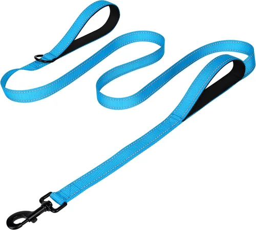 Vista 28 de Joytale - Correa reflectante de doble cara para perro, 6, 5 y 4 pies, resistente de nailon, asa acolchada, para pasear perros pequeños y medianos