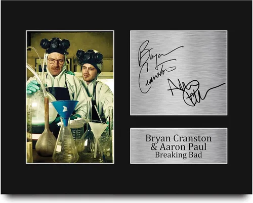 Vista 8 de HWC Trading Bryan Cranston & Aaron Paul Breaking Bad Walter White & Jesse Pinkman 16 x 12 pulgadas (A3) - Regalos impresos con autógrafo