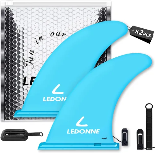 Vista 10 de LEDONNE Aleta de centro de surf y SUP de 9 pulgadas, 2 piezas (USD 4.99/1 piezas) con 1 pin adicional Instalación sin herramienta-Aleta de 9