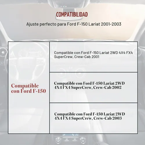 Vista 3 de NLQR - Funda de asiento de microfibra para lado del conductor, color marrón compatible con Ford F150 Lariat 2001 2002 2003