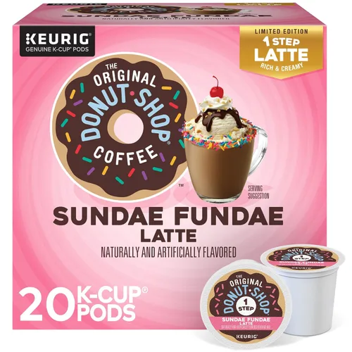 Vista 31 de The Original Donut Shop - Cápsulas de Caramel Latte para Single-Serve Keurig K-Cup, café saborizado, 20