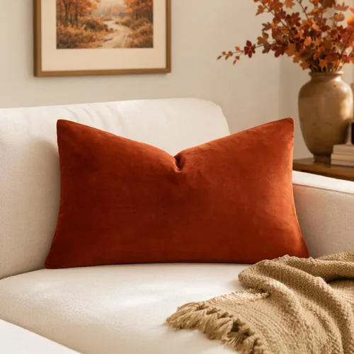 Vista 42 de MIULEE Funda de almohada de terciopelo suave, de lujo, decorativa, de Navidad, funda de cojín rectangular, decoración del hogar para sofá Verde