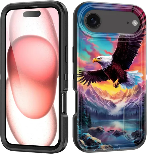 Vista 131 de Funda para iPhone Air con soporte integrado, a prueba de golpes, polvo y caídas, 3 capas, grado militar, funda protectora para iPhone Air de 6.5