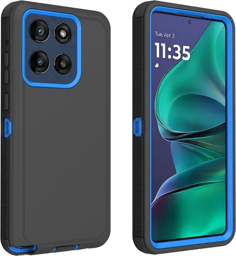 Vista 11 de Funda protectora resistente para Motorola Moto G Stylus 2021, a prueba de golpes, a prueba de polvo, 3 en 1, para Moto G Stylus 5G 2021 (negro)