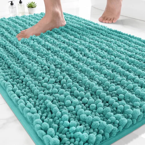 Vista 146 de Yimobra Alfombras de Baño Antideslizantes Lavables - Alfombra de Baño de Chenilla Ultra Suave Absorbente, Alfombra Peluda de Secado Rápido para Negro