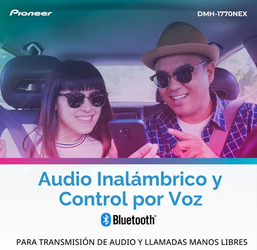 Vista 4 de Pioneer DMH-1770NEX Receptor multimedia digital de doble DIN, Apple CarPlay con cable y Android Auto, pantalla táctil capacitiva de 6.8