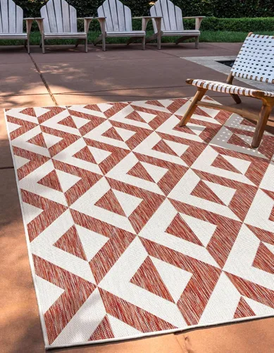 Vista 19 de Unique Loom Jill Zarin Outdoor Collection - Alfombra rectangular (2 pies 2 pulgadas x 3 pies 1 pulgadas, rectangular, beige y marrón)