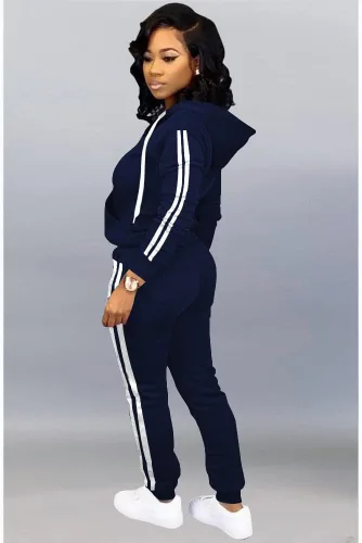 Vista 6 de TOPSRANI Conjunto deportivo de dos piezas para mujer, conjunto de sudadera con capucha a juego