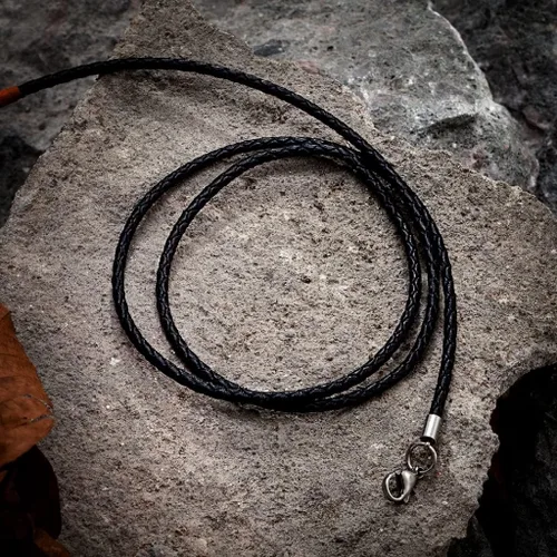 Vista 4 de HFUHLK Collar de cabeza de lobo vikingo, colgante de fenrir nórdico talismán escandinavo, joyería de acero inoxidable para hombre con cadena de 22